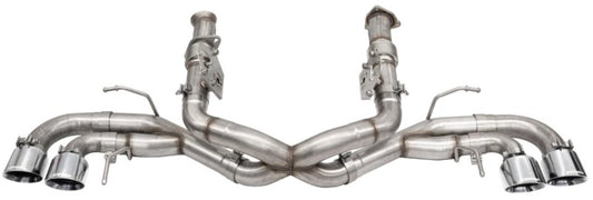 Corsa Performance Exhaust 3 inch Cat-Back, 4.5 in Polished Pro-Series Tips, Corvette C8 (w/o Factory NPP)