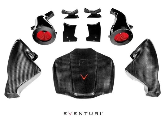 Eventuri Carbon Fiber Intake Set with Engine Cover, C190, R190 Mercedes AMG GT, GT S , GT C , GT R